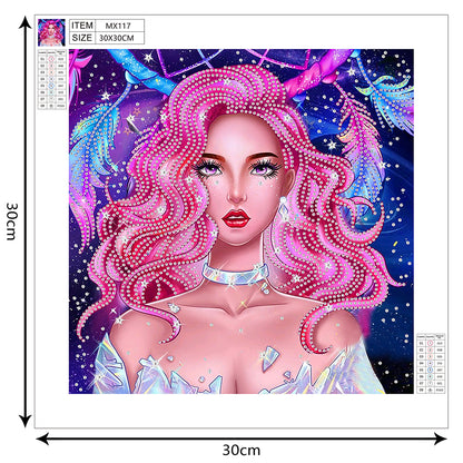 Girl - Special Shaped Drill Diamond Painting 30*30CM