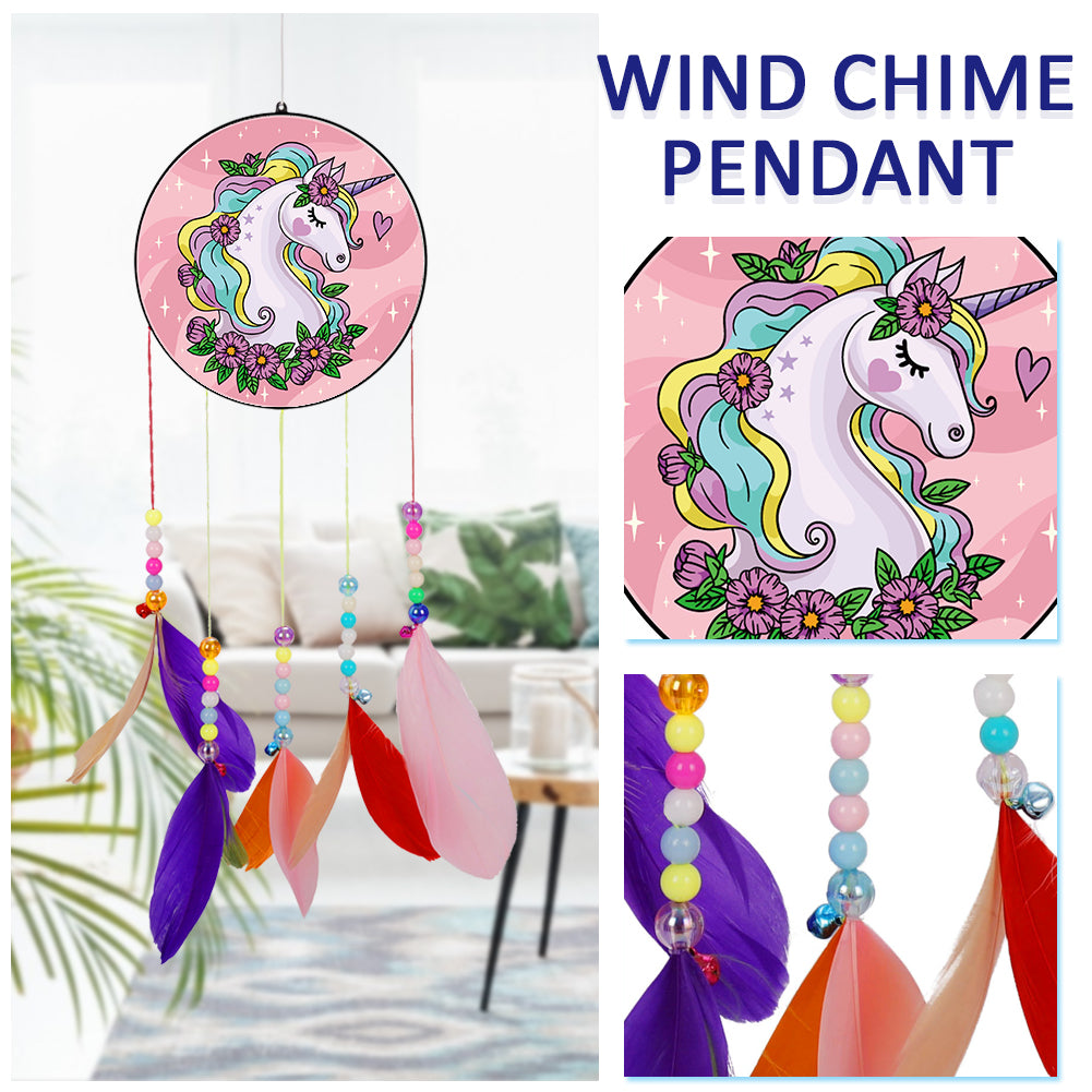 DIY Diamond Painting Acrylic Lucky Wind Chime Hanging Pendant Crafts Decor