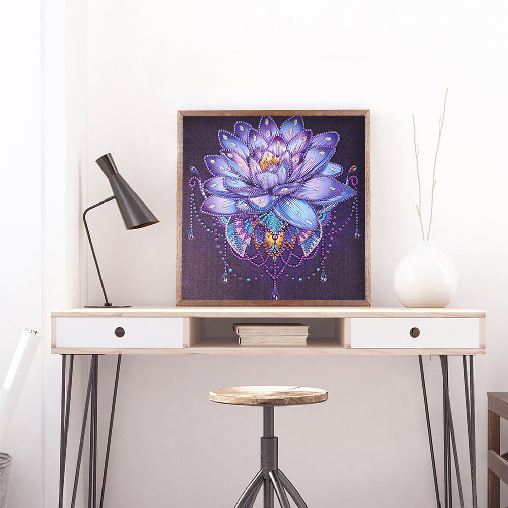 Lotus - Special Shaped Drill Diamond Painting 30*30CM