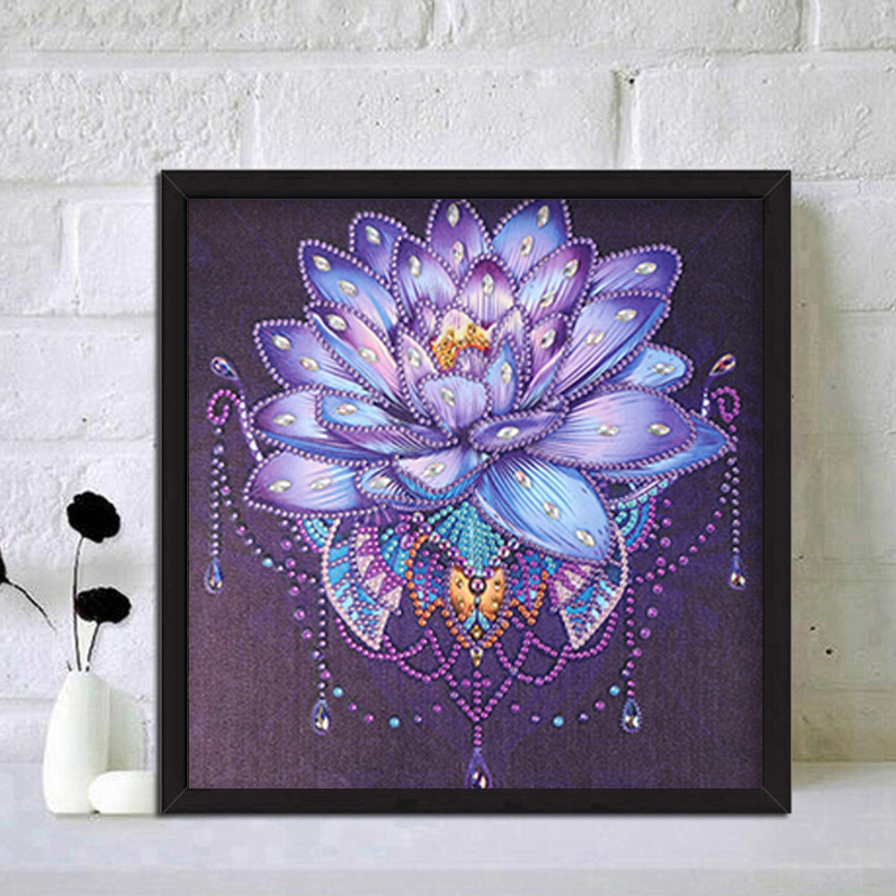 Lotus - Special Shaped Drill Diamond Painting 30*30CM