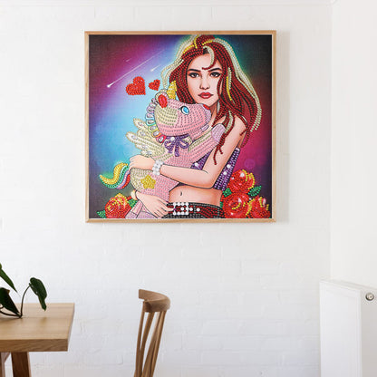 Girl - Special Shaped Drill Diamond Painting 30*30CM