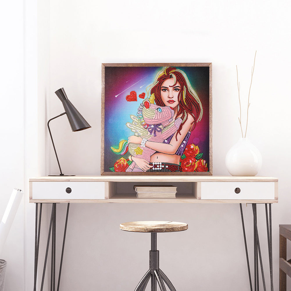 Girl - Special Shaped Drill Diamond Painting 30*30CM