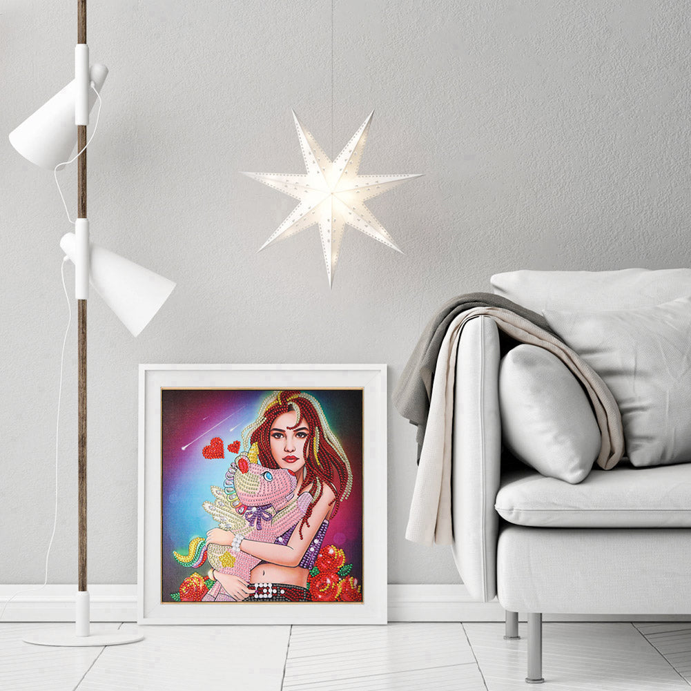 Girl - Special Shaped Drill Diamond Painting 30*30CM