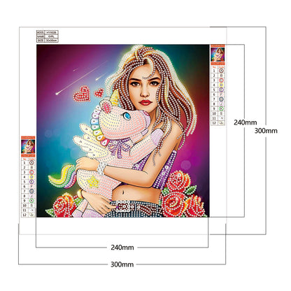 Girl - Special Shaped Drill Diamond Painting 30*30CM