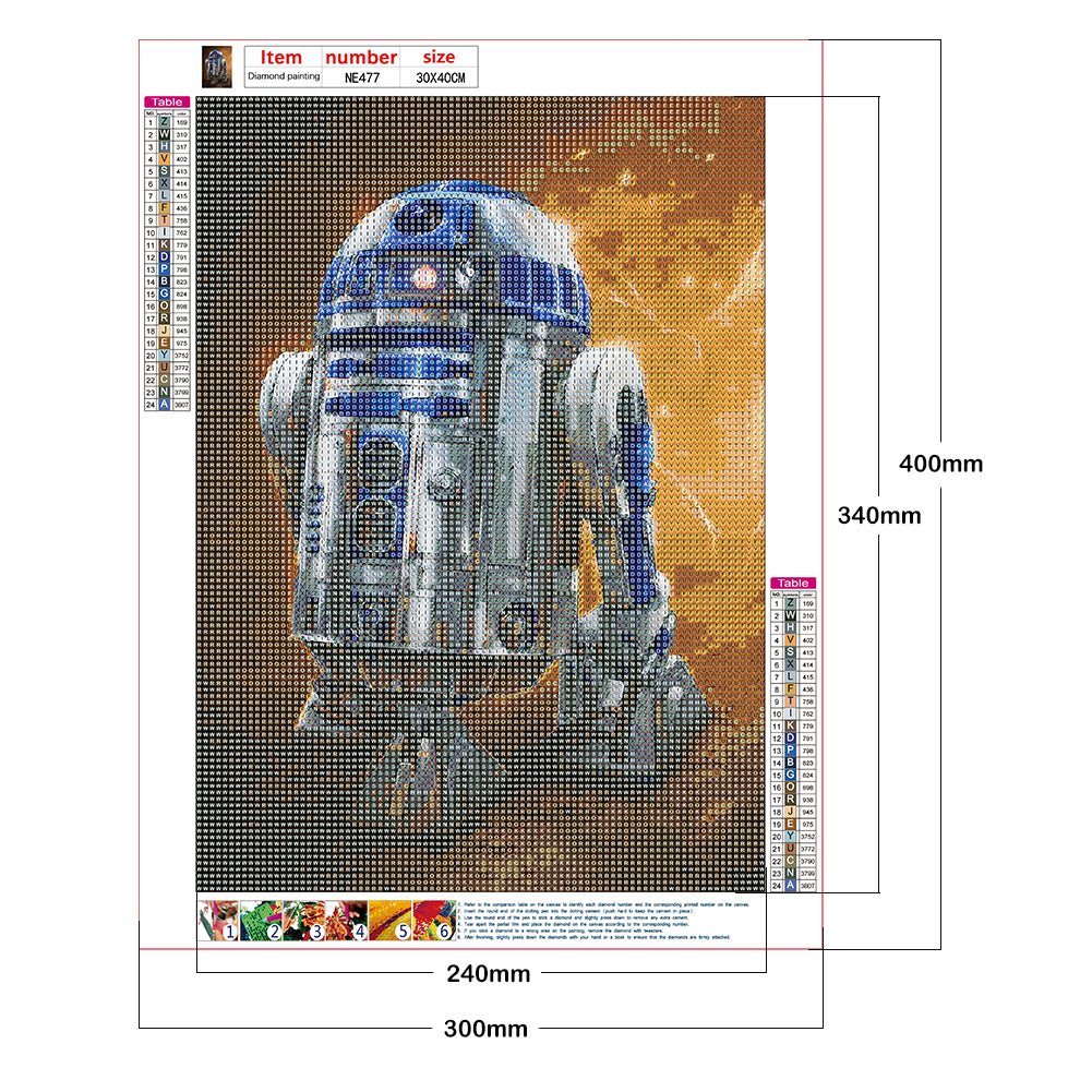 Robot - Full Round Drill Diamond Painting 30*40CM