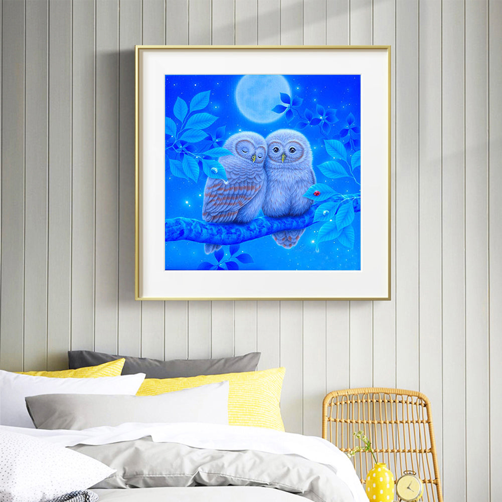 Owl - Full Round Drill Diamond Painting 30*30CM