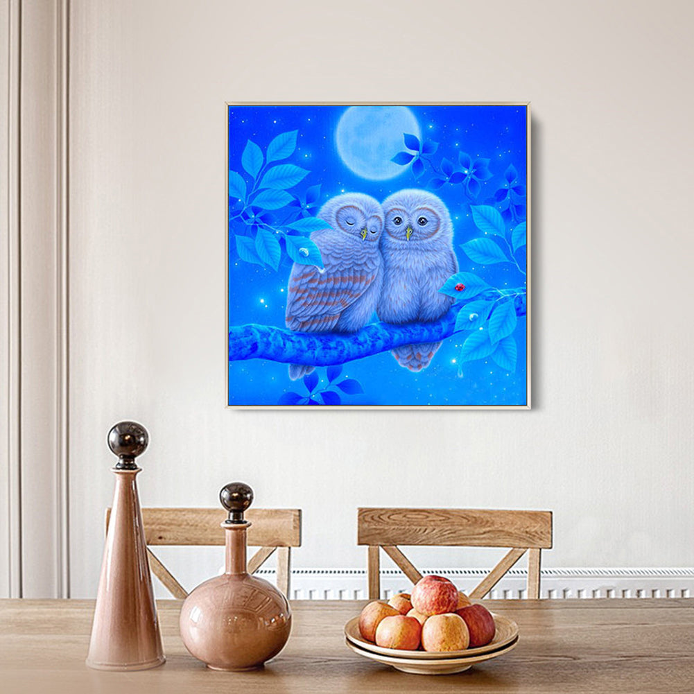 Owl - Full Round Drill Diamond Painting 30*30CM