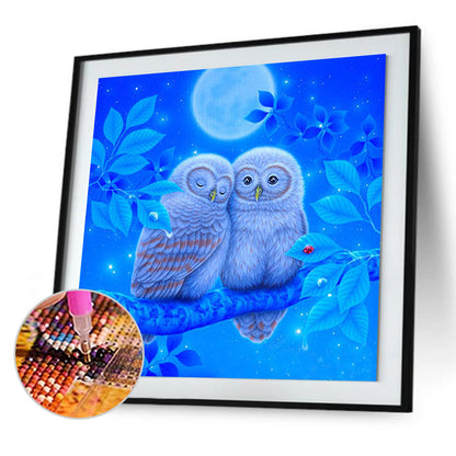 Owl - Full Round Drill Diamond Painting 30*30CM