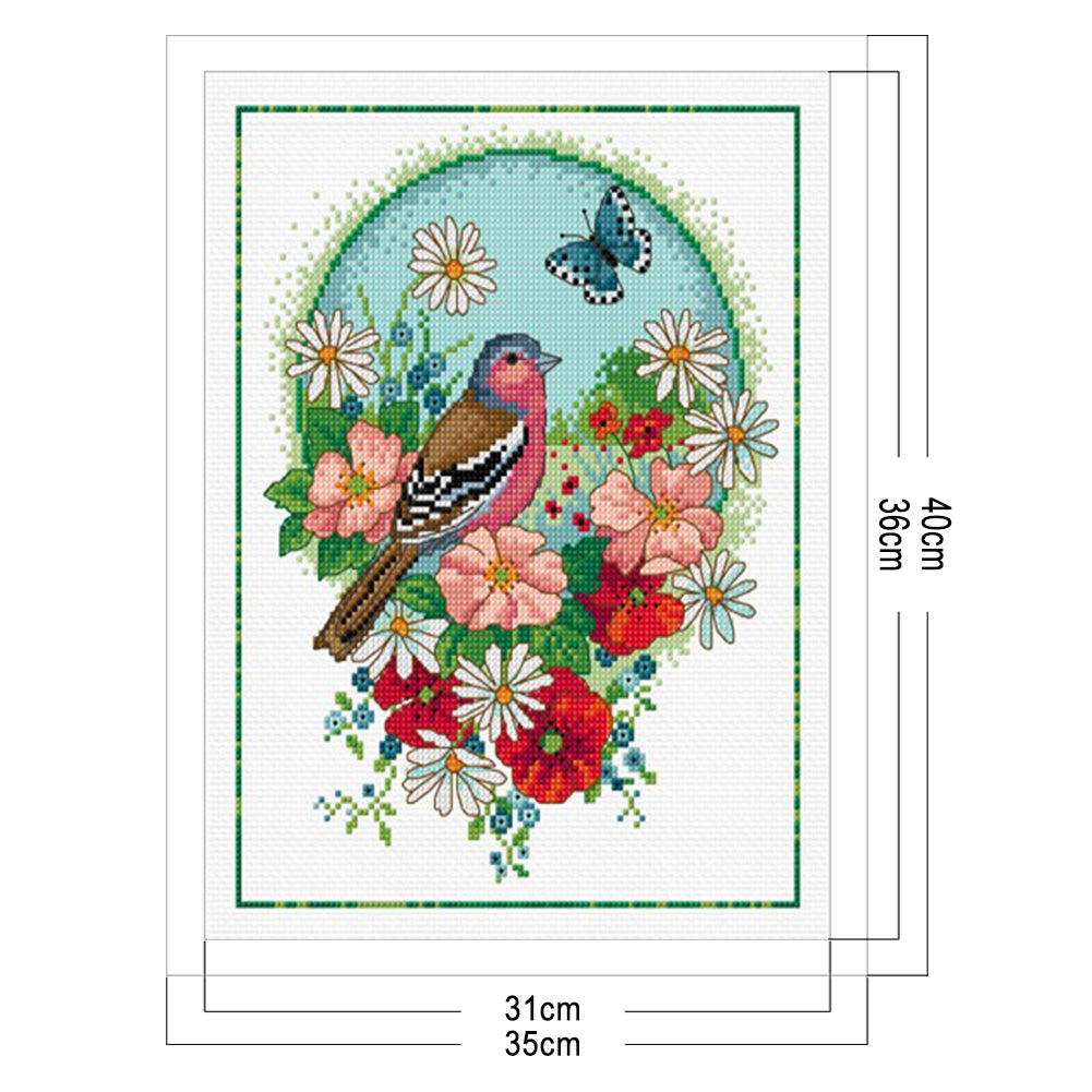 Bird - 11CT Stamped Cross Stitch 35*40CM