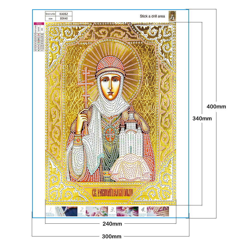 Religious Idols - Special Shaped Drill Diamond Painting 30*40CM