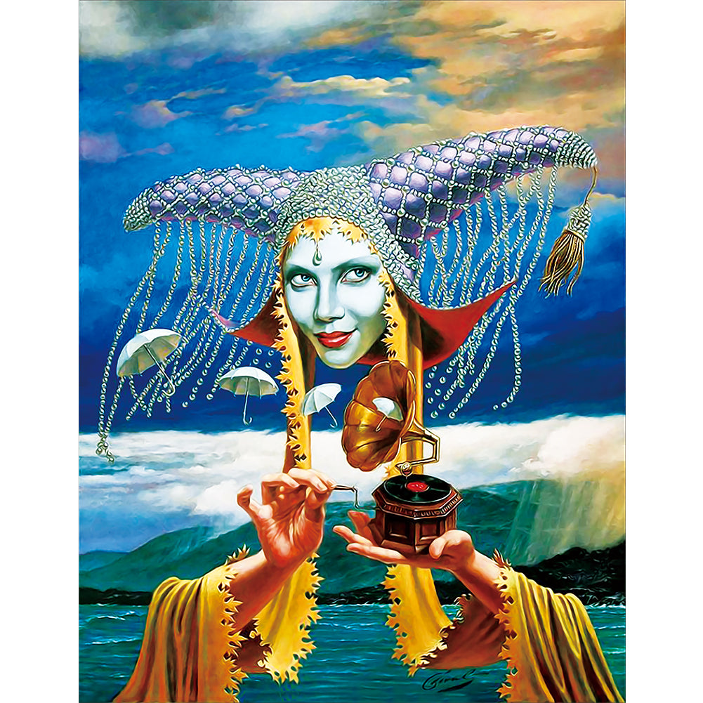 Horned woman - Special Shaped Drill Diamond Painting 40*50CM