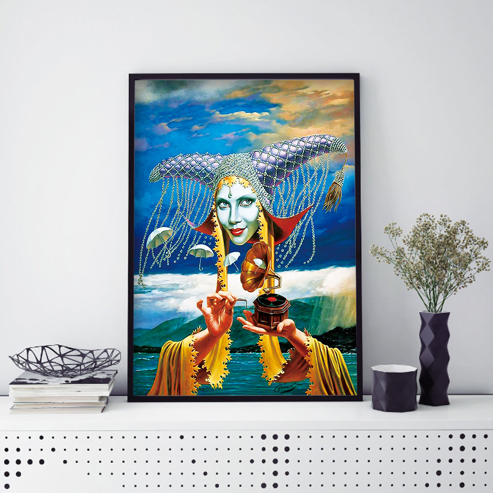 Horned woman - Special Shaped Drill Diamond Painting 40*50CM