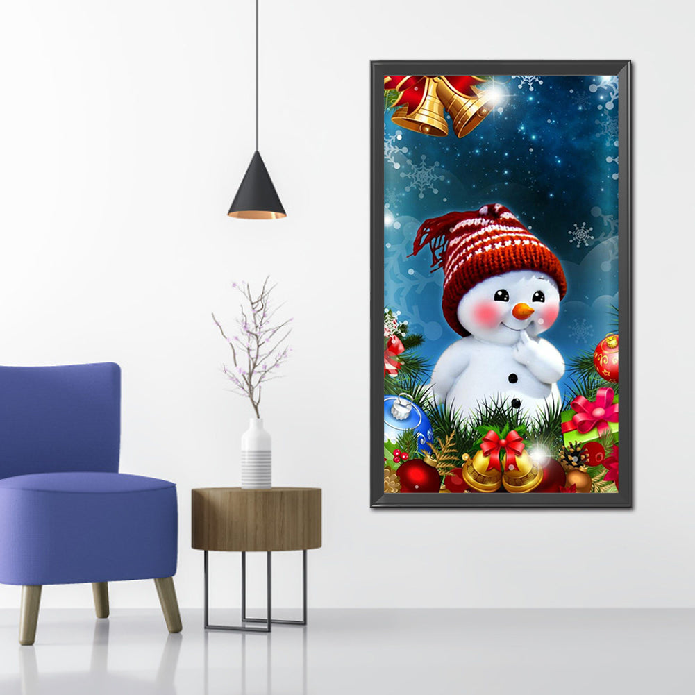 Snowman - Full Round Drill Diamond Painting 40*80CM