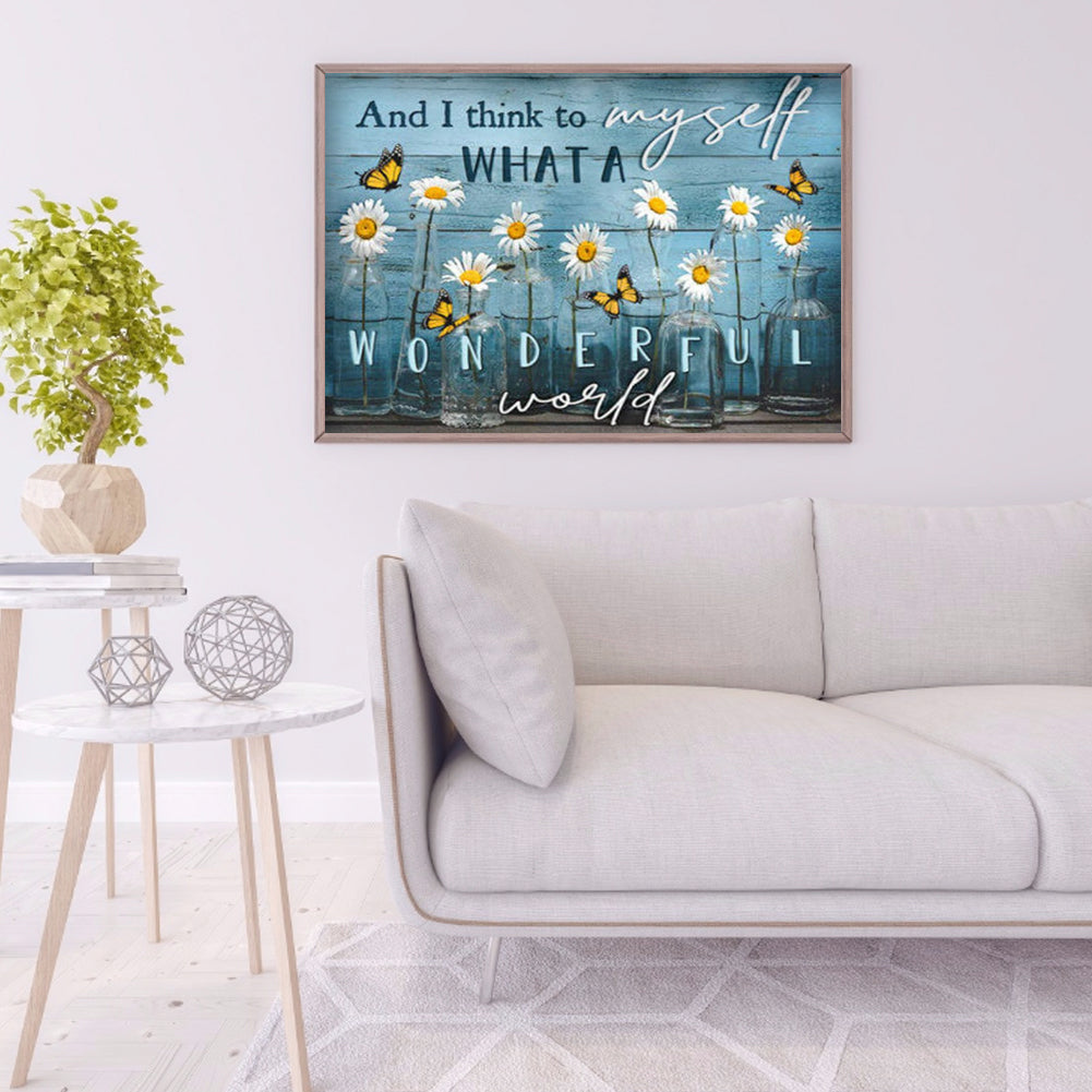 Flower - Full Round Drill Diamond Painting 50*40CM