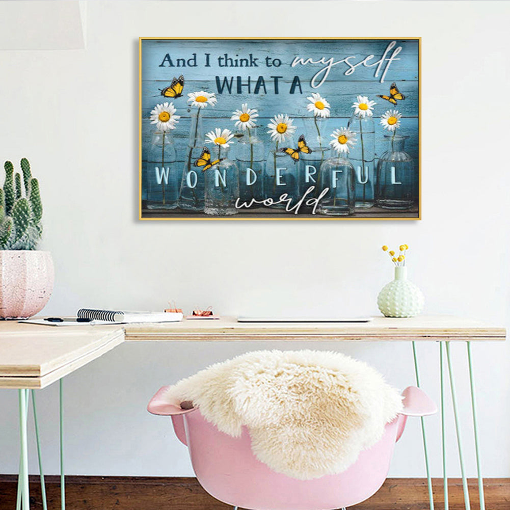 Flower - Full Round Drill Diamond Painting 50*40CM