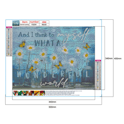 Flower - Full Round Drill Diamond Painting 50*40CM