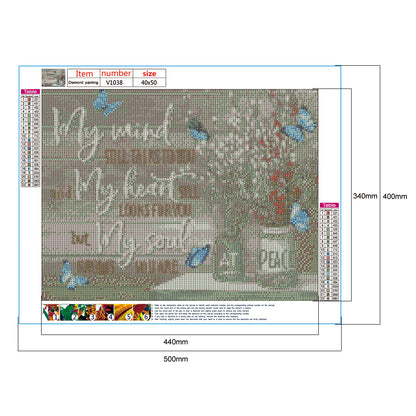 Flower - Full Round Drill Diamond Painting 50*40CM