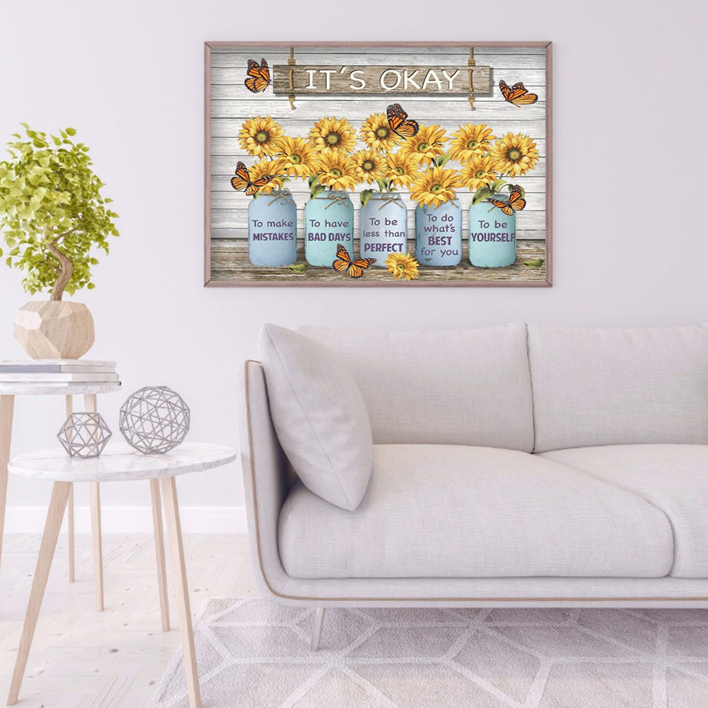 Flower - Full Round Drill Diamond Painting 50*40CM