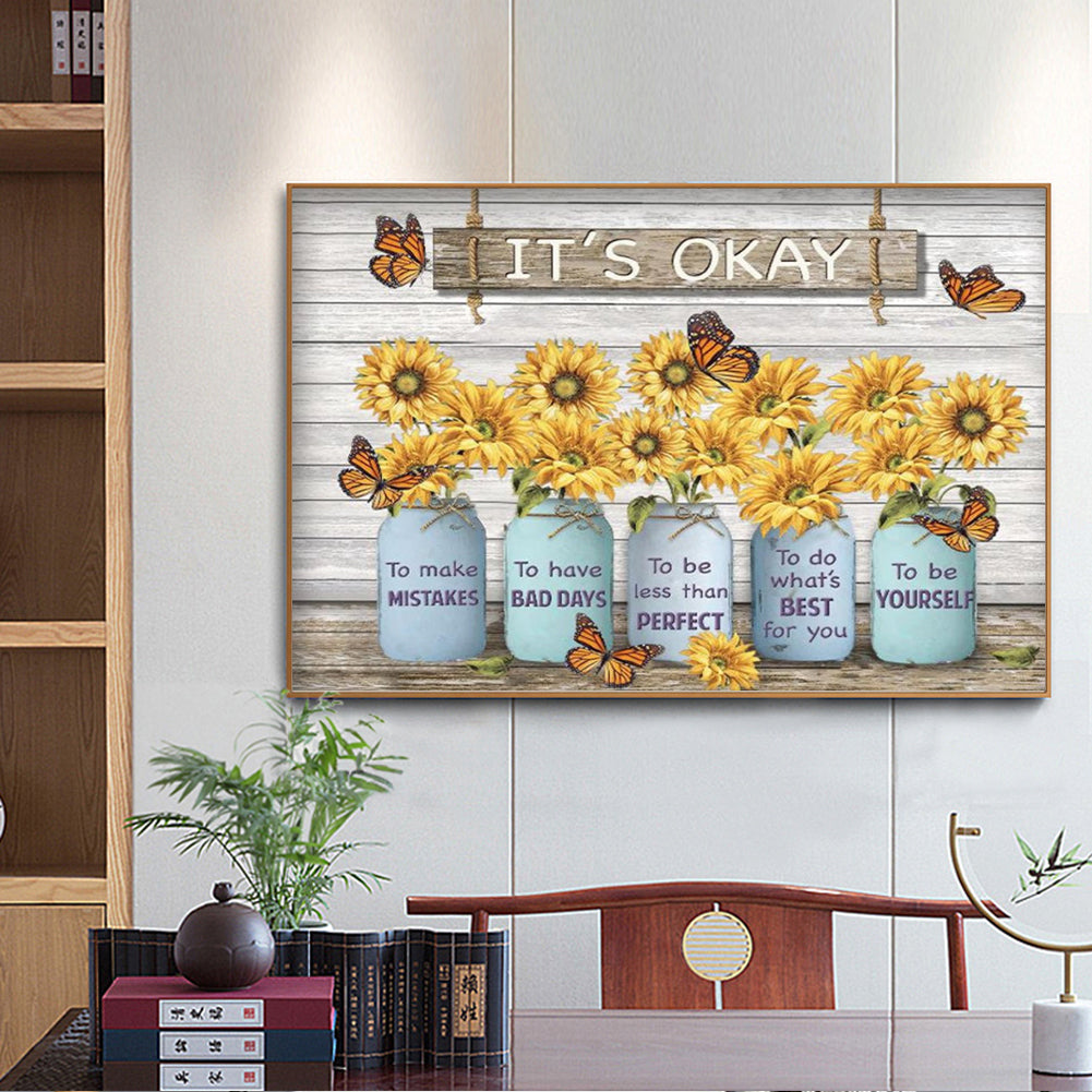 Flower - Full Round Drill Diamond Painting 50*40CM