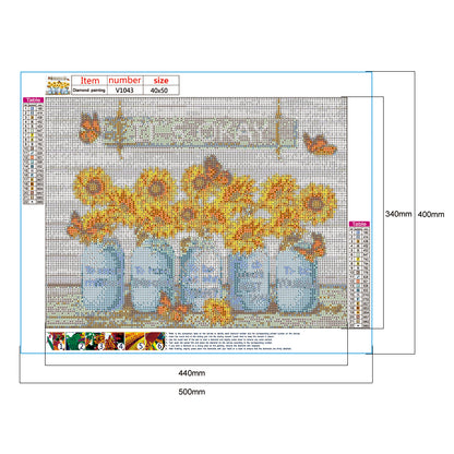 Flower - Full Round Drill Diamond Painting 50*40CM