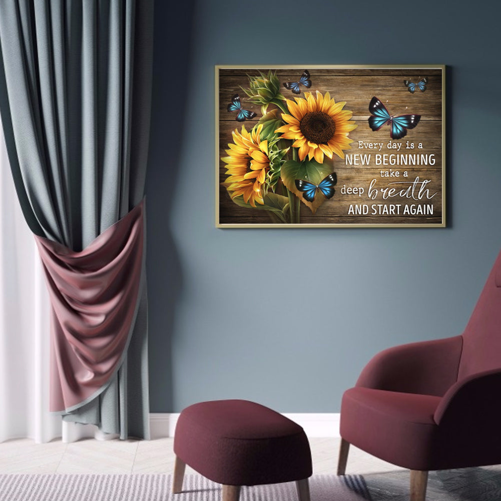 Flower - Full Round Drill Diamond Painting 50*40CM