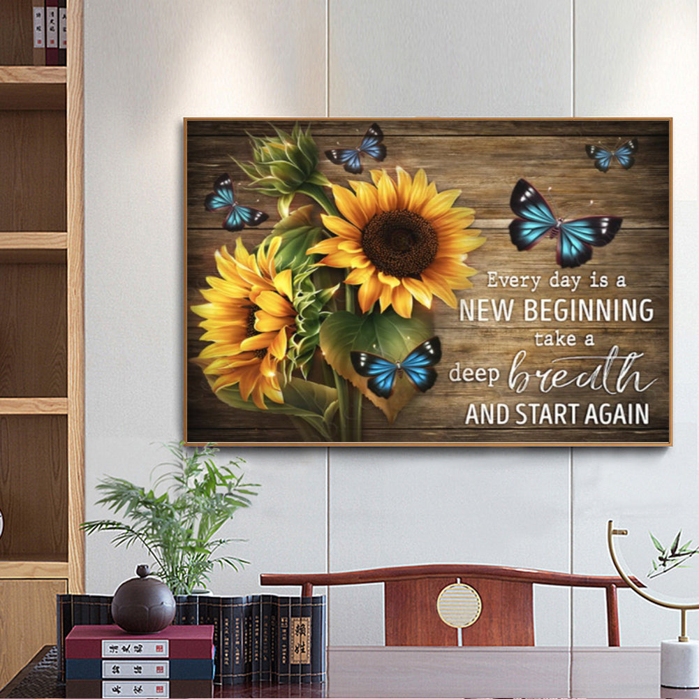 Flower - Full Round Drill Diamond Painting 50*40CM