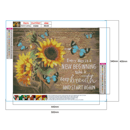 Flower - Full Round Drill Diamond Painting 50*40CM