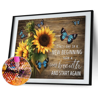 Flower - Full Round Drill Diamond Painting 50*40CM