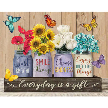 Flower - Full Round Drill Diamond Painting 50*40CM