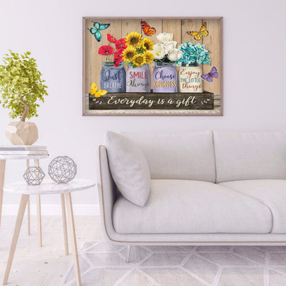 Flower - Full Round Drill Diamond Painting 50*40CM