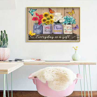 Flower - Full Round Drill Diamond Painting 50*40CM