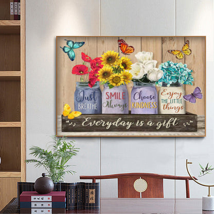 Flower - Full Round Drill Diamond Painting 50*40CM