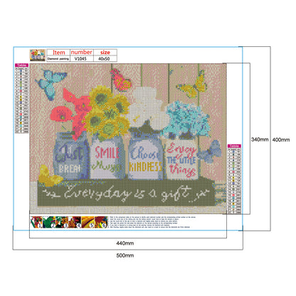 Flower - Full Round Drill Diamond Painting 50*40CM