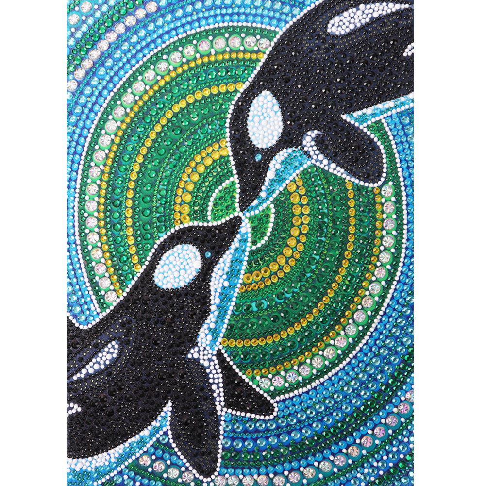 Dolphin - Special Shaped Drill Diamond Painting 30*40CM