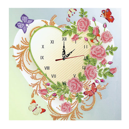 DIY Part Drill Special Shaped Diamond Clock 5D Mosaic Color Painting Kit