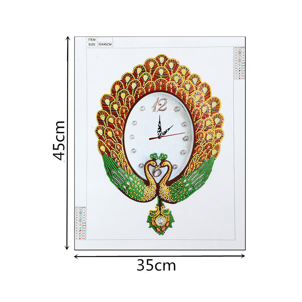 DIY Part Drill Special Shaped Diamond Clock 5D Mosaic Color Painting Kit