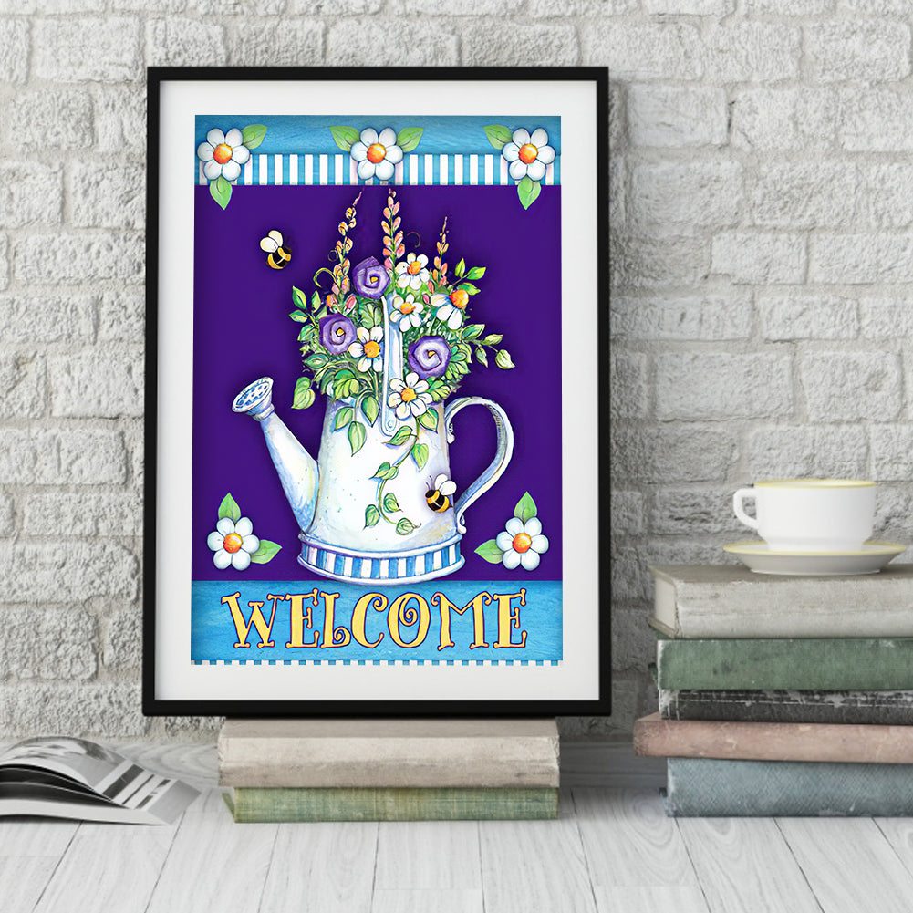 Welcome Word - Full Round Drill Diamond Painting 30*40CM