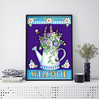 Welcome Word - Full Round Drill Diamond Painting 30*40CM
