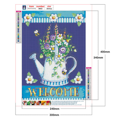 Welcome Word - Full Round Drill Diamond Painting 30*40CM