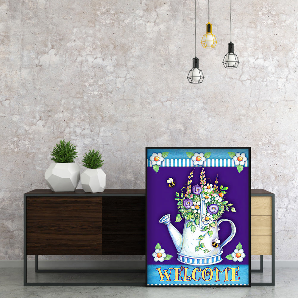 Welcome Word - Full Round Drill Diamond Painting 30*40CM