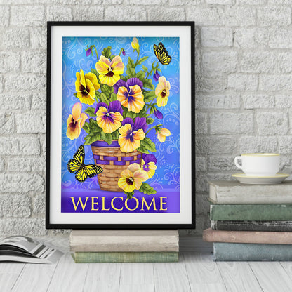 Welcome Word - Full Round Drill Diamond Painting 30*40CM