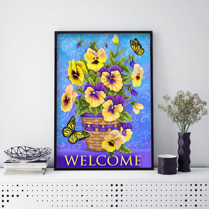 Welcome Word - Full Round Drill Diamond Painting 30*40CM