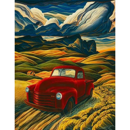 Red Car - Full Round Drill Diamond Painting 30*40CM