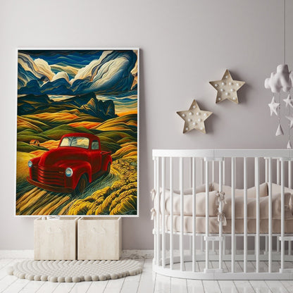 Red Car - Full Round Drill Diamond Painting 30*40CM