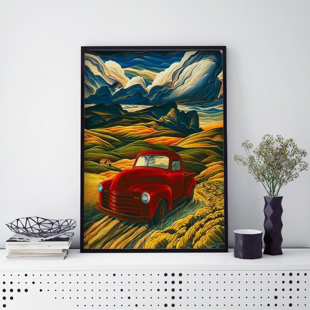 Red Car - Full Round Drill Diamond Painting 30*40CM