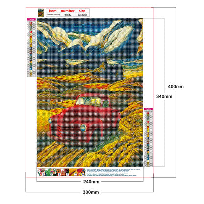 Red Car - Full Round Drill Diamond Painting 30*40CM