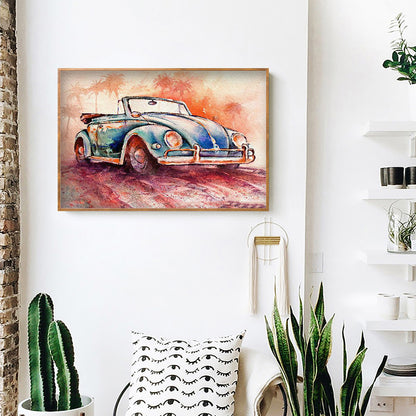 Retro Car - Full Round Drill Diamond Painting 40*30CM