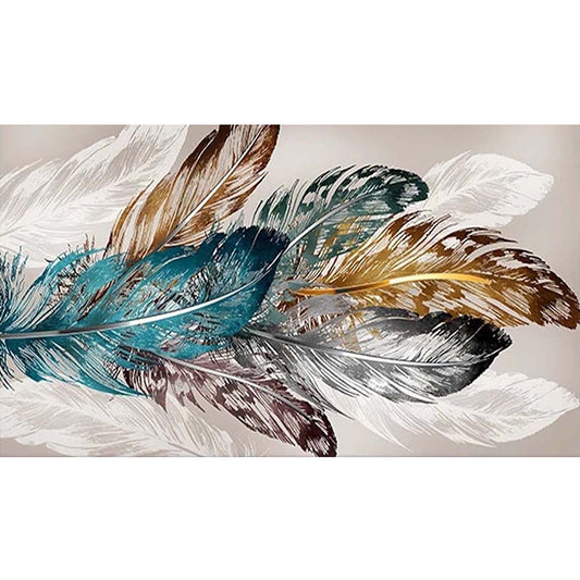 Feathers - Full Round Drill Diamond Painting 80*40CM