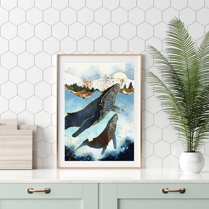 Whale - Full Round Drill Diamond Painting 30*40CM