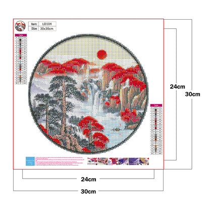 Fish Lotus - Full Round Drill Diamond Painting 30*30CM